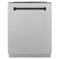 ZLINE Autograph Edition 24" DuraSnow Stainless Steel 3rd Rack Top Control Tall Tub Dishwasher with Matte Black Handle