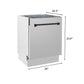 ZLINE Autograph Edition 24" Stainless Steel 3rd Rack Top Control Tall Tub Dishwasher With Matte Black Handle