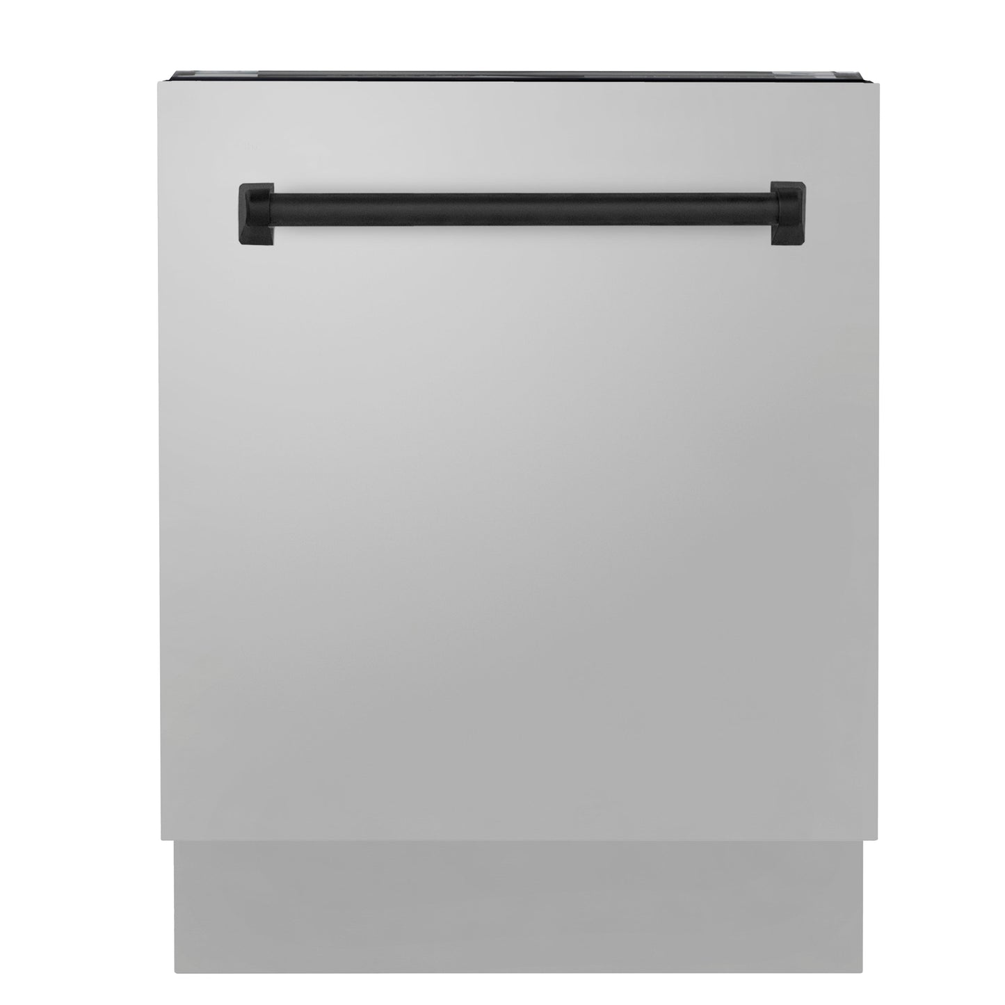 ZLINE Autograph Edition 24" Stainless Steel 3rd Rack Top Control Tall Tub Dishwasher With Matte Black Handle