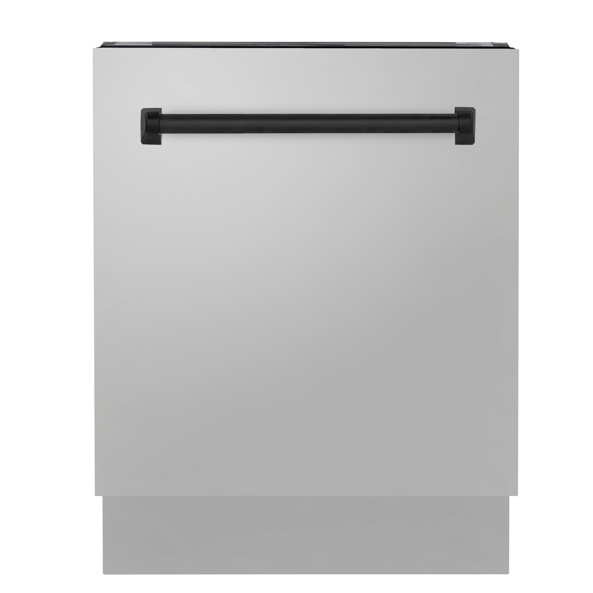 ZLINE Autograph Edition 24" Stainless Steel 3rd Rack Top Control Tall Tub Dishwasher With Matte Black Handle