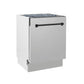 ZLINE Autograph Edition 24" Stainless Steel 3rd Rack Top Control Tall Tub Dishwasher With Matte Black Handle