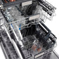 ZLINE Autograph Edition 24" Stainless Steel 3rd Rack Top Control Tall Tub Dishwasher with Matte Black Handle