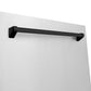 ZLINE Autograph Edition 24" Stainless Steel 3rd Rack Top Control Tall Tub Dishwasher with Matte Black Handle