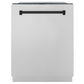 ZLINE Autograph Edition 24" Stainless Steel 3rd Rack Top Control Tall Tub Dishwasher with Matte Black Handle