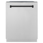 ZLINE Autograph Edition 24" Stainless Steel 3rd Rack Top Control Tall Tub Dishwasher with Matte Black Handle