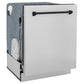 ZLINE Autograph Edition 24" Stainless Steel 3rd Rack Top Control Tall Tub Dishwasher with Matte Black Handle