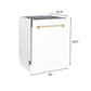 ZLINE Autograph Edition 24" White Matte 3rd Rack Top Control Tall Tub Dishwasher With Gold Handle