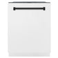 ZLINE Autograph Edition 24" White Matte 3rd Rack Top Control Tall Tub Dishwasher With Matte Black Handle