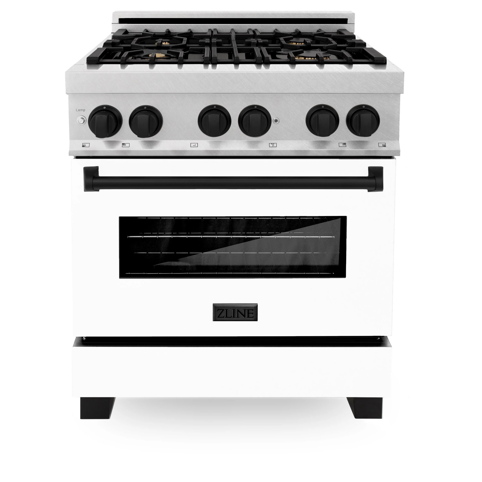 https://kitchenoasis.com/cdn/shop/files/ZLINE-Autograph-Edition-30-4_0-cu_-ft_-Dual-Fuel-Range-With-Gas-Stove-and-Electric-Oven-in-DuraSnow-Stainless-Steel-With-White-Matte-Door-and-Matte-Black-Accents.png?v=1686706369&width=1946