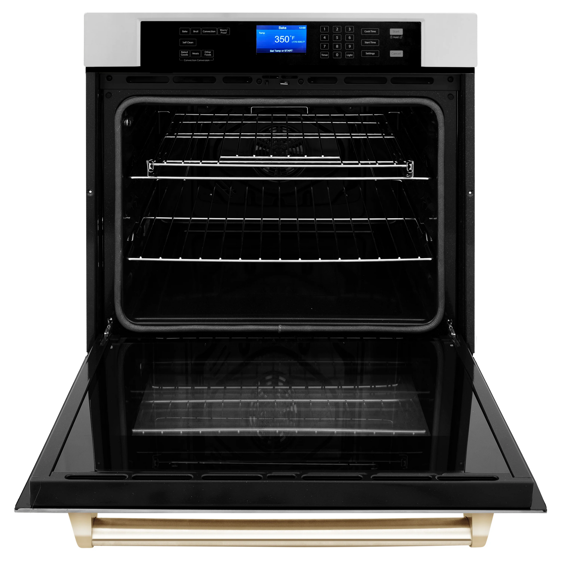 ZLINE Autograph Edition 30" 5.0 cu. ft. Stainless Steel and Gold True Convection Self Clean Single Wall Oven