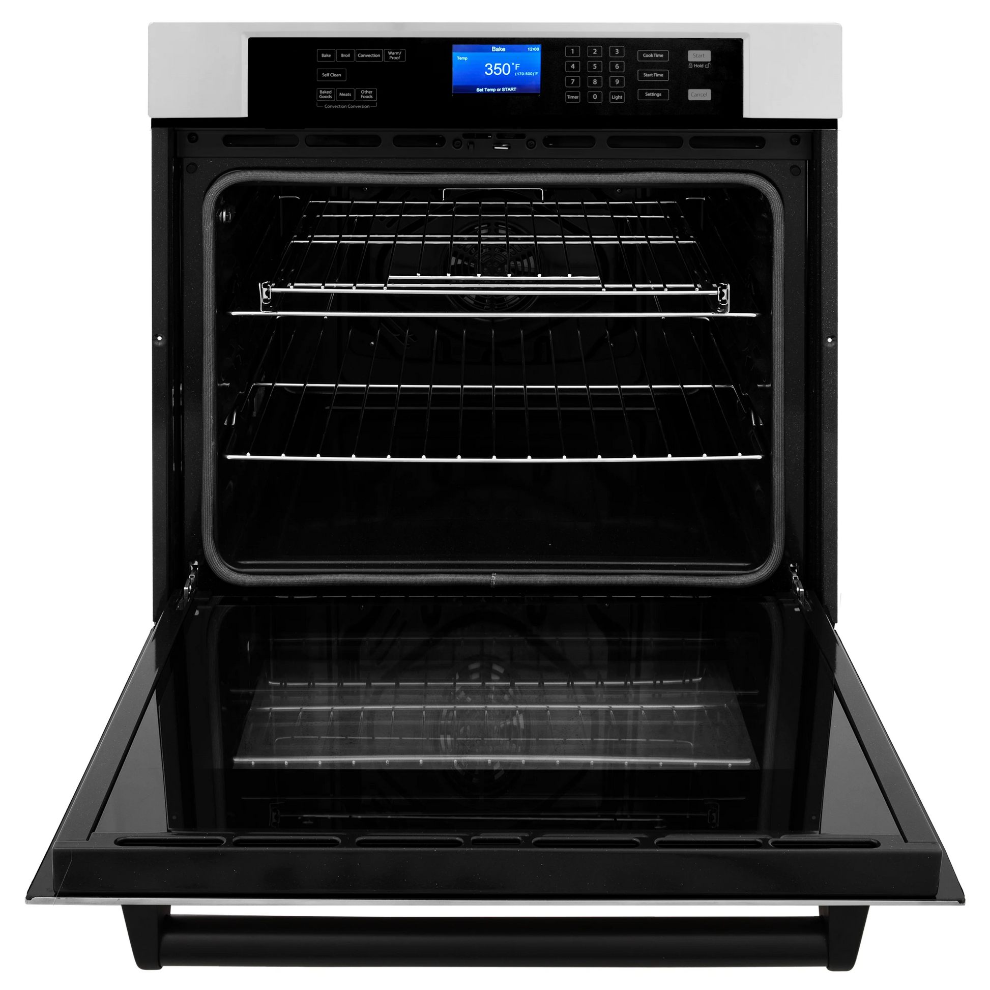 ZLINE Autograph Edition 30" 5.0 cu. ft. Stainless Steel and Matte Black True Convection Self Clean Single Wall Oven