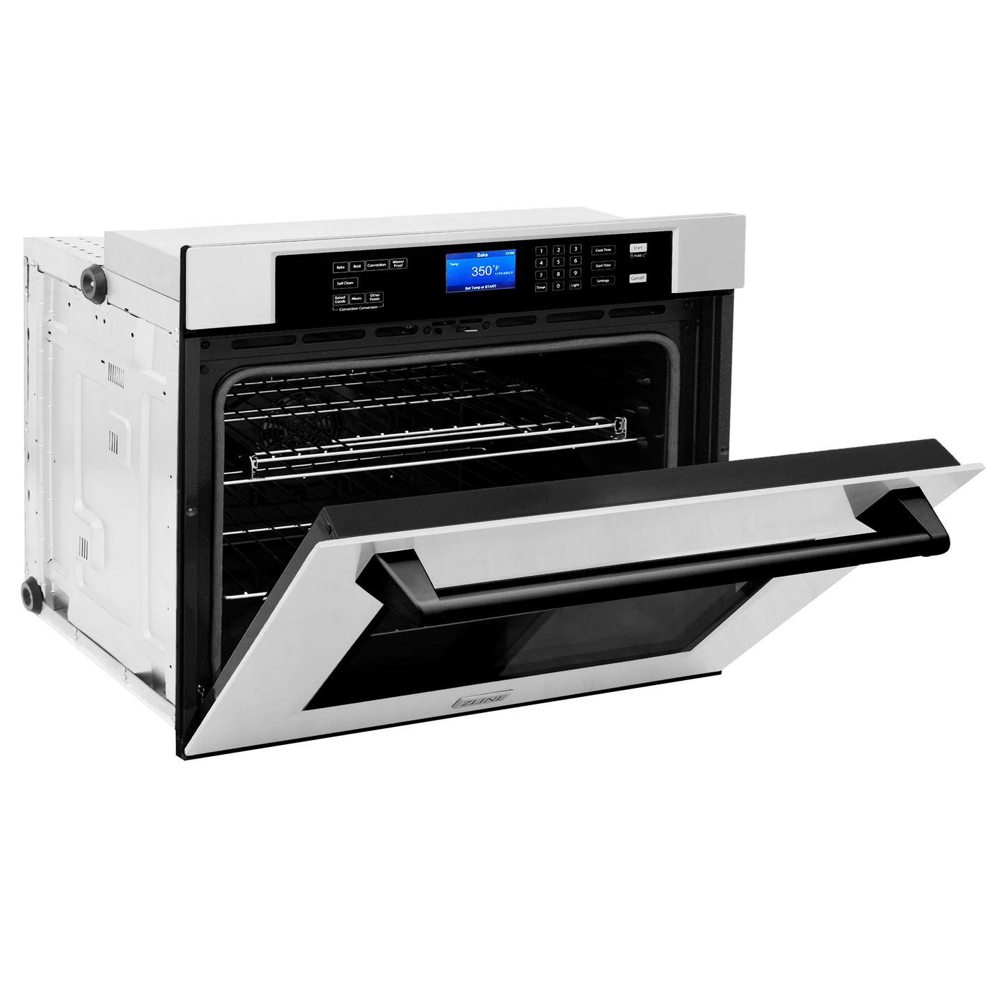 ZLINE Autograph Edition 30" 5.0 cu. ft. Stainless Steel and Matte Black True Convection Self Clean Single Wall Oven