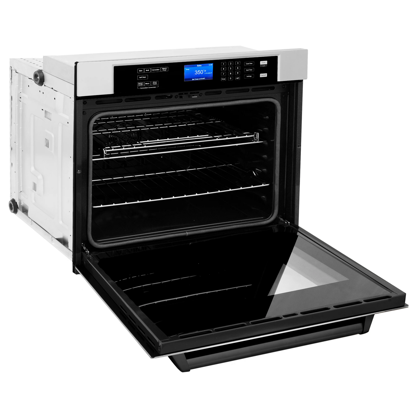 ZLINE Autograph Edition 30" 5.0 cu. ft. Stainless Steel and Matte Black True Convection Self Clean Single Wall Oven