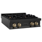 ZLINE Autograph Edition 30" Black Stainless Steel and Champagne Bronze Accents Porcelain 4 Burner Rangetop