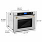 ZLINE Autograph Edition 30" DuraSnow Stainless Steel Gold Trim Single Wall Oven With Self Clean and True Convection