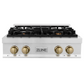 ZLINE Autograph Edition 30" DuraSnow Stainless Steel and Champagne Bronze Accents Porcelain 4 Burner Rangetop