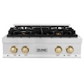 ZLINE Autograph Edition 30" DuraSnow Stainless Steel and Gold Accents Porcelain 4 Burner Rangetop