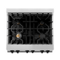 ZLINE Autograph Edition 30" Stainless Steel 4 Burner Dual Fuel Range With Matte Black Accents and 4.0 cu. ft. Electric Oven