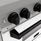 ZLINE Autograph Edition 30" Stainless Steel 4 Burner Dual Fuel Range With White Matte Door, Matte Black Accents and 4.0 cu. ft. Electric Oven