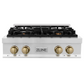 ZLINE Autograph Edition 30" Stainless Steel and Champagne Bronze Accents Porcelain 4 Burner Rangetop