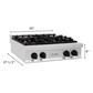 ZLINE Autograph Edition 30" Stainless Steel and Matte Black Accents Porcelain 4 Burner Rangetop