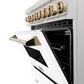 ZLINE Autograph Edition 36" DuraSnow Stainless Steel 6 Burner Dual Fuel Range With White Matte Door, Gold Accents and 4.6 cu. ft. Electric Oven