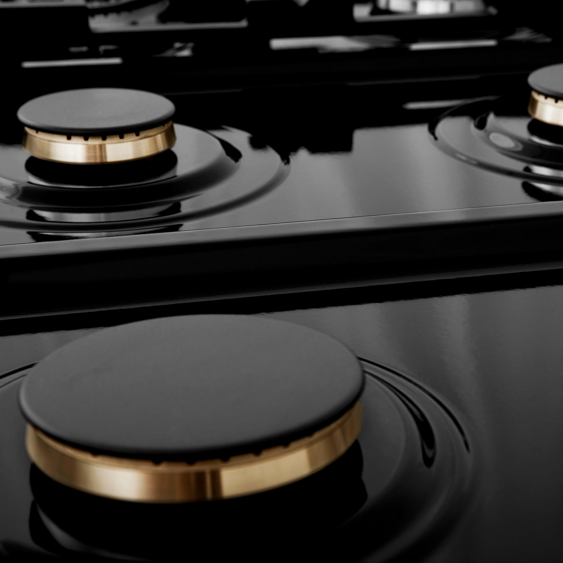 ZLINE Autograph Edition 36" Stainless Steel and Matte Black Accents Porcelain 6 Burner Rangetop