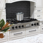 ZLINE Autograph Edition 48" DuraSnow Stainless Steel and Gold Accents Porcelain 7 Burner Rangetop