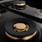 ZLINE Autograph Edition 60" Stainless Steel 9 Burner Dual Fuel Range With Champagne Bronze Accents and 7.4 cu. ft. Electric Oven