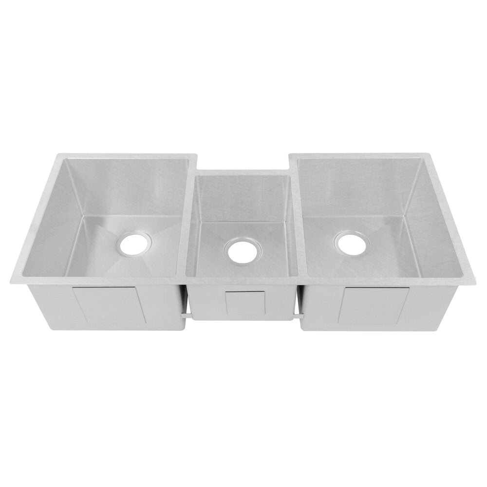 ZLINE Breckenridge 45" Undermount Triple Bowl Sink in DuraSnow Stainless Steel With Accessories