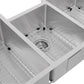 ZLINE Breckenridge 45" Undermount Triple Bowl Sink in DuraSnow Stainless Steel With Accessories