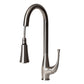 ZLINE Castor Brushed Nickel Single Hole 1.8 GPM Kitchen Faucet With Pull Out Spray Wand