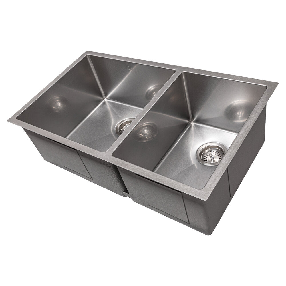 ZLINE Chamonix 33" DuraSnow Stainless Steel Undermount Double Bowl Sink