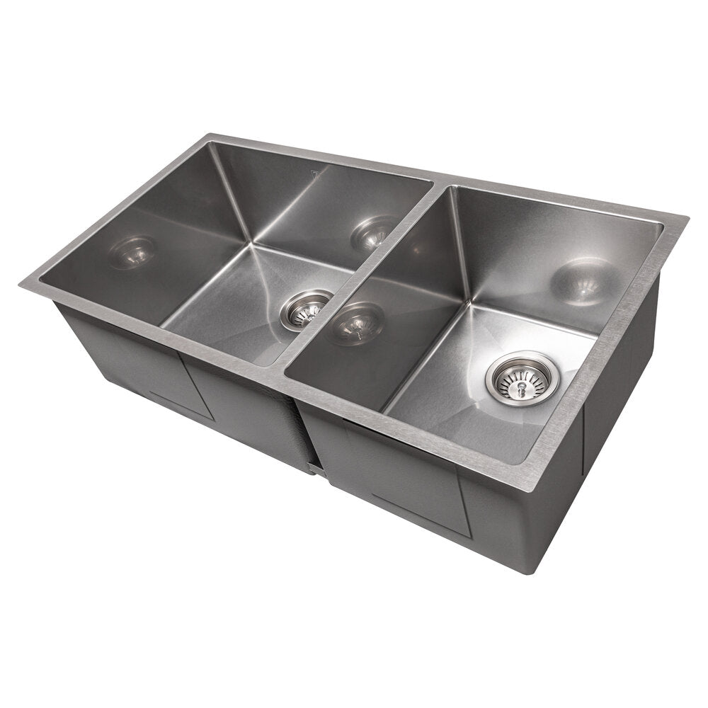 ZLINE Chamonix 36" DuraSnow Stainless Steel Undermount Double Bowl Sink