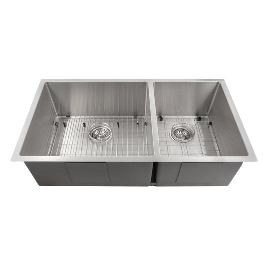 ZLINE Chamonix 36" Stainless Steel Undermount Double Bowl Sink