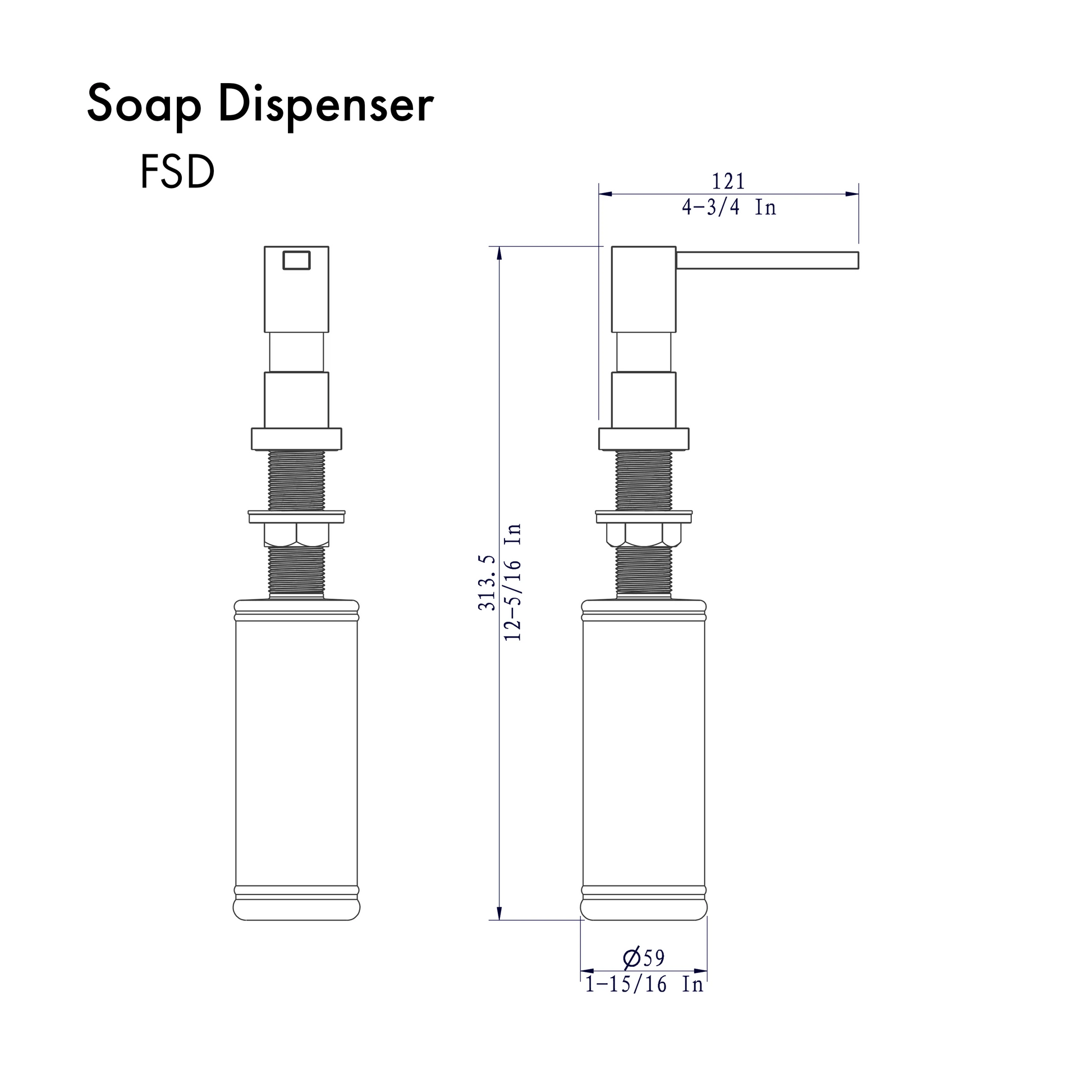 ZLINE Chome Faucet Soap Dispenser