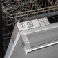 ZLINE Classic 18" Black Matte Top Control Dishwasher With Stainless Steel Tub and Traditional Style Handle