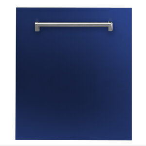 ZLINE Classic 18" Blue Gloss Top Control Dishwasher With Stainless Steel Tub and Traditional Style Handle