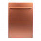 ZLINE Classic 18" Copper Top Control Dishwasher With Stainless Steel Tub and Modern Style Handle