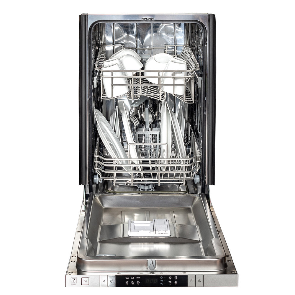 ZLINE Classic 18" Copper Top Control Dishwasher With Stainless Steel Tub and Traditional Style Handle