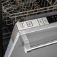 ZLINE Classic 18" Hand-Hammered Copper Top Control Dishwasher With Stainless Steel Tub and Traditional Style Handle