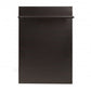 ZLINE Classic 18" Oil-Rubbed Bronze Top Control Dishwasher With Stainless Steel Tub and Modern Style Handle