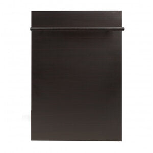 ZLINE Classic 18" Oil-Rubbed Bronze Top Control Dishwasher With Stainless Steel Tub and Modern Style Handle