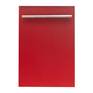 ZLINE Classic 18" Red Matte Top Control Dishwasher With Stainless Steel Tub and Modern Style Handle