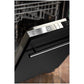 ZLINE Classic 24" Black Matte Top Control Dishwasher With Stainless Steel Tub and Modern Style Handle