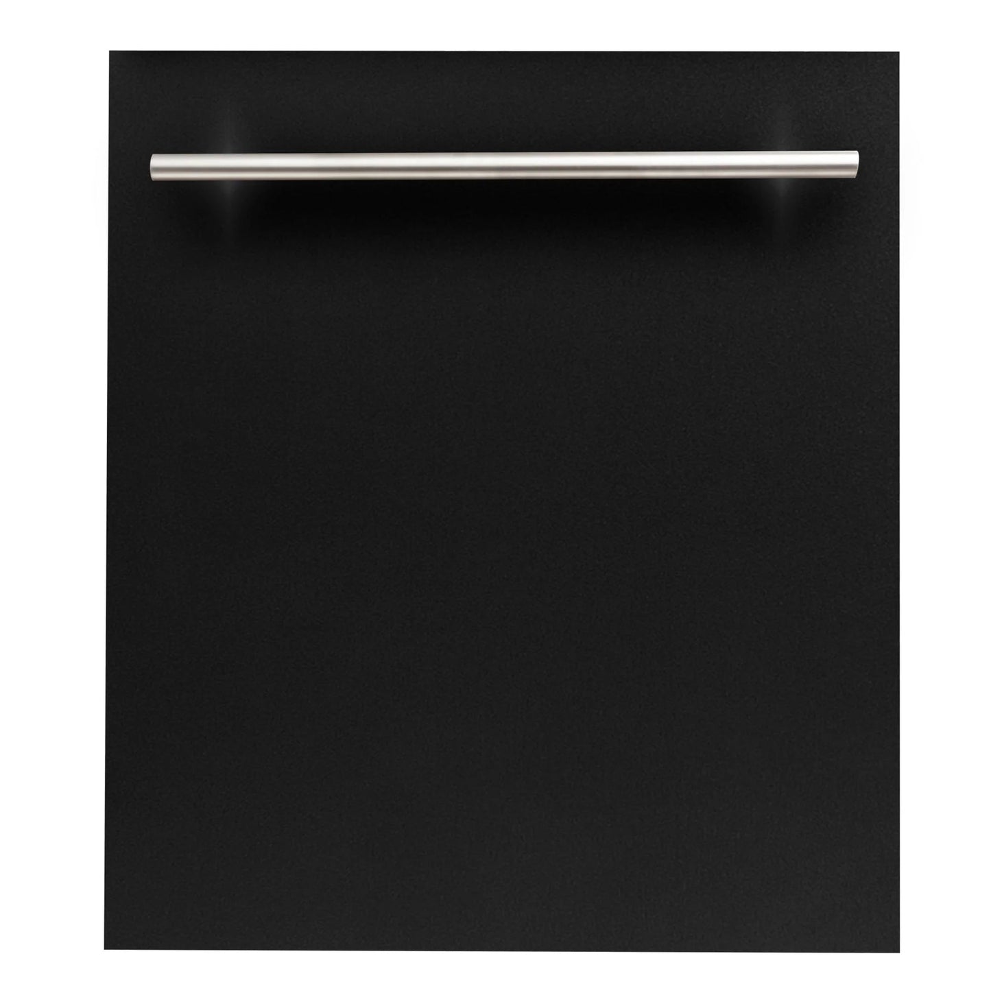 ZLINE Classic 24" Black Matte Top Control Dishwasher With Stainless Steel Tub and Modern Style Handle