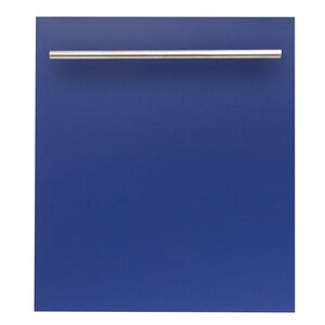 ZLINE Classic 24" Blue Matte Top Control Dishwasher With Stainless Steel Tub and Modern Style Handle