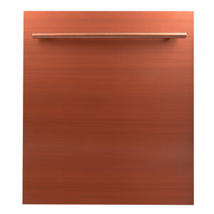 ZLINE Classic 24" Copper Top Control Dishwasher With Stainless Steel Tub and Modern Style Handle