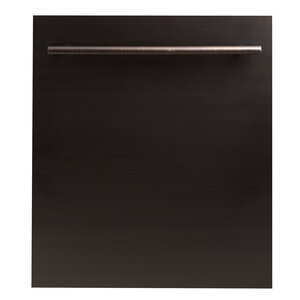 ZLINE Classic 24" Oil-Rubbed Bronze Top Control Dishwasher With Stainless Steel Tub and Modern Style Handle