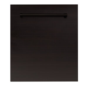 ZLINE Classic 24" Oil-Rubbed Bronze Top Control Dishwasher With Stainless Steel Tub and Traditional Style Handle